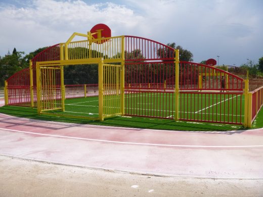 But et panier du city stade de Rivesaltes
